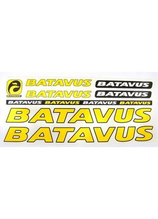 Наклейка batavus на раму велосипеда жовтий (nak041)