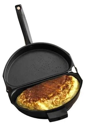 Сковорода омлетница з антипригарним покриттям folging omelette pan2 фото