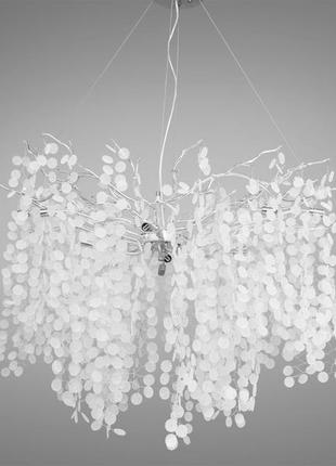 Кришталева сучасна люстра "венеція" на 13 ламп g9 хром 627/1200x600hr