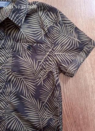 Модная рубашка короткий рукав на лето  от primark на 3-4 года рост 98-104 см3 фото
