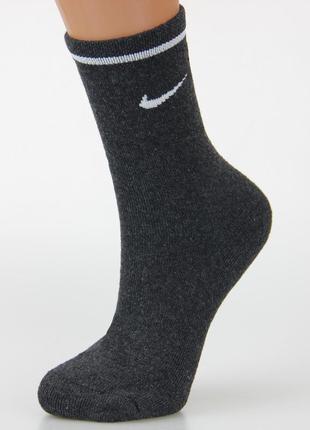 Шкарпетки жіночі махрові високі 23-25 розмір (36-40 взуття) luxe спорт зимові, темно-сірий3 фото