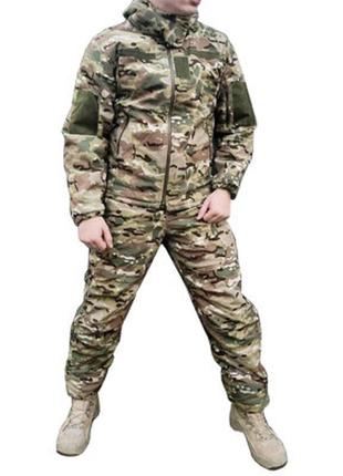 Костюм зимовий softshell з синтепоновою підкладкою multicam size m