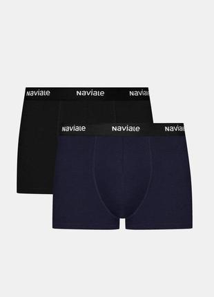 Мужские трусы шорты mu212-01 (2 шт.) black/blue