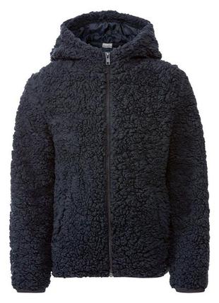 Куртка демисезонная из искусственной овчины для девочки pepperts 335961 122 см (6-7 years) темно-синий