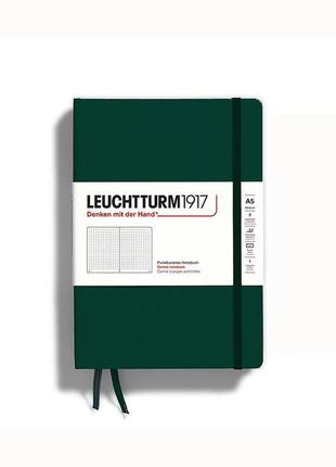 Блокнот leuchtturm1917, середній, forest green, крапка (367255)