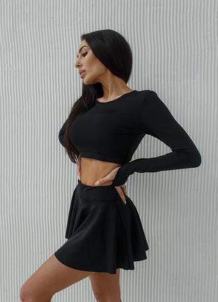 Женский спортивный комплект для танцев, пилона, pole dance, high heels (рашгард,...