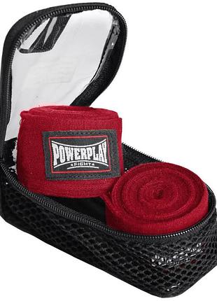 Бинти для боксу powerplay 3046 червоні (4м)