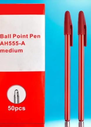 Ручка кулькова ball point pen 555 червона