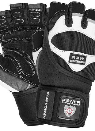 Перчатки для фитнеса и тяжелой атлетики power system raw power ps-2850 black/white l лучшая цена с быстрой