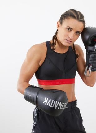 Боксерские перчатки 500 черные – 8 oz