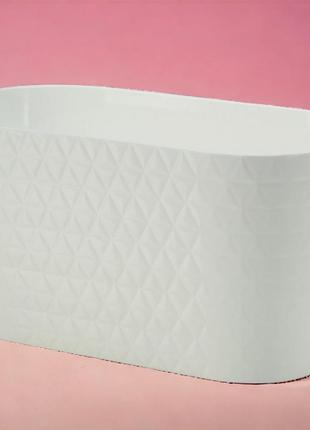 Вазон diament petit овал 27 см белый