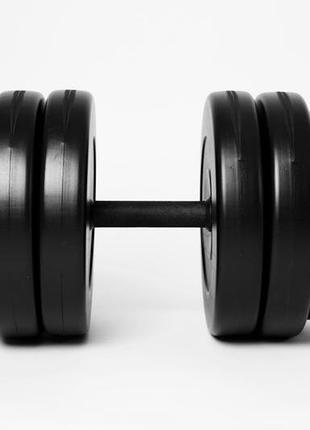 Гантель композитная 13кг разборная wcg черная, наборная, битумная в пластике для дома и спортзала лучшая цена
