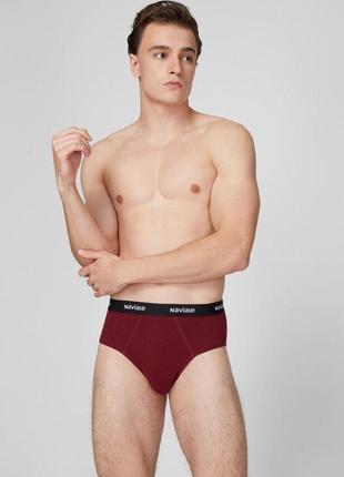 Мужские трусы слип mu202-01 (2 шт.) burgundy/gray melange