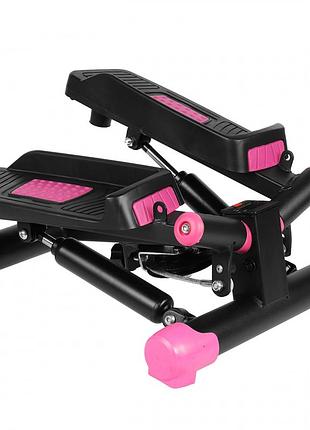 Степпер поворотный (мини-степпер) sportvida sv-hk0358 black/pink для дома и спортзала с нагрузкой до 100