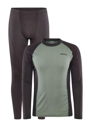 Комплект термобілизни craft core warm baselayer set man slate-thyme розмір s1 фото