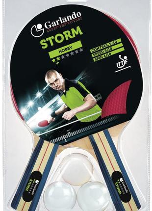 Набір для настільного тенісу garlando storm (2c4-5) лучшая цена с быстрой доставкой по украине