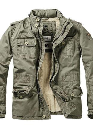 Чоловіча куртка зимова brandit britania winter jacket оливкова куртка з хутром і капюшоном оригінальна брендіт