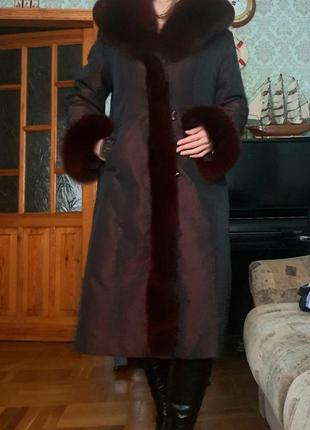 Зимове пальто з хутром воротником, куртка, пуховик2 фото