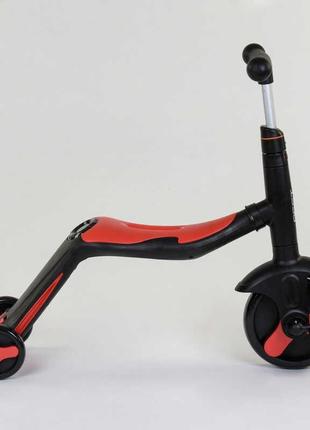 Дитячий самокат 3в1 jt 28288 best scooter, самокат-велобіг-велосипед, світло, 8 мелодій3 фото