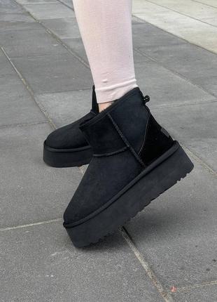 Угги ugg mini platform black4 фото