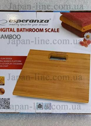 Весы цифровые esperanza ebs012 bamboo