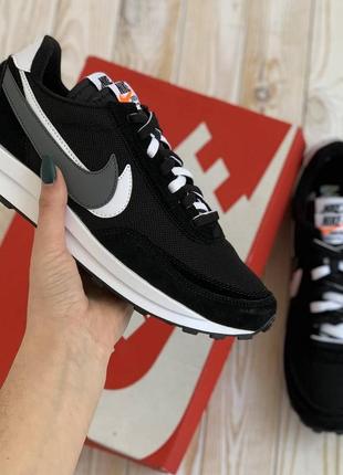 3129 nike air pegasus кросівки чоловічі чорні найк топ кеди замшеві