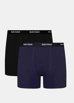 Мужские трусы шорты mu232-01 (2 шт.) black/blue
