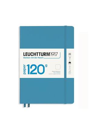 Блокнот leuchtturm1917 120g edition, средний, голубой, чистые листы (364427)