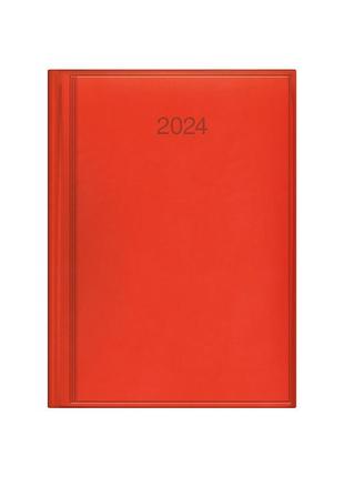 Щоденник а5 brunnen 2024 стандарт torino яскраво червоний (73-795 38244)