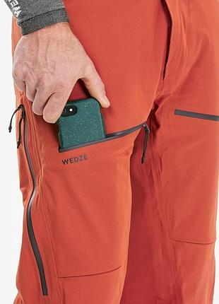 Брюки лыжные мужские fr500 для фрирайда терракотовые - s