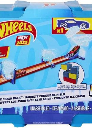 Игровой набор hot wheels ледовое столкновение хот вилс track builder ice crash pack hkx40