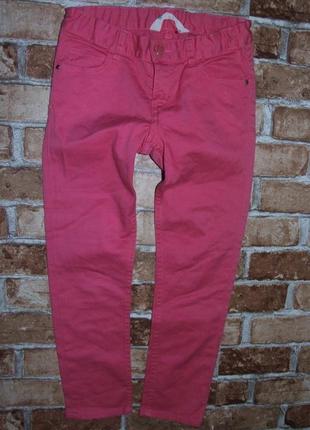 Розовые джинсы девочке 7 - 8 лет h&m