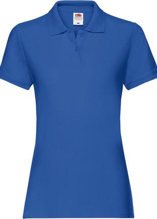 Теніска fruit of the loom premium polo ladies ярко-синий м