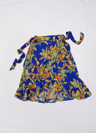 🎁подарок при заказе любого лота юбка пляжная с тропическими принтом 10 лет