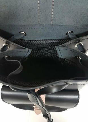Рюкзак женский натуральная кожа, черный матовый 16244 фото