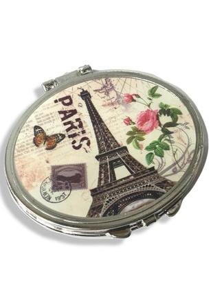 Дзеркало розкладне двостороннє з картинками 7х6см