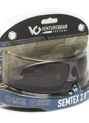 Очки защитные открытые venture gear tactical semtex tan (anti-fog) (bronze) коричневые7 фото