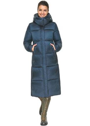 Сапфірова жіноча куртка модного дизайну модель 52650 з вітро- і водозахисним покриттям (53% нейлон, 47% поліестер), повітровик довгий, air3 matrix (…