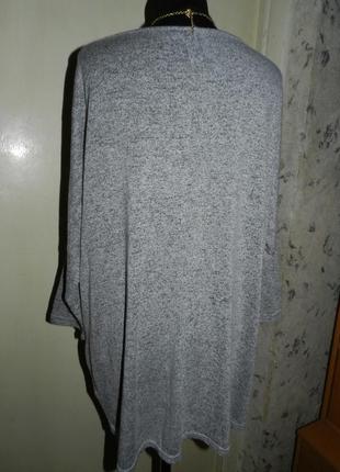 Трикотажная блузка с удлинённой спинкой,большого размера,kappahi7 фото
