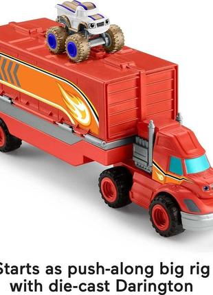 Автовоз-трейлер та трек 2 в 1 fisher-price blaze and monster machines вспиш та чудо-машинки gyd043 фото