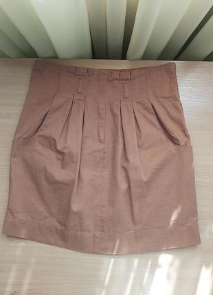 Котонова гірчична спідничка