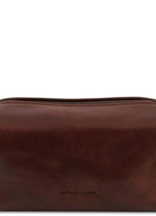 Кожаная косметичка несессер smarty tl141220 от tuscany малый размер (коричневый)