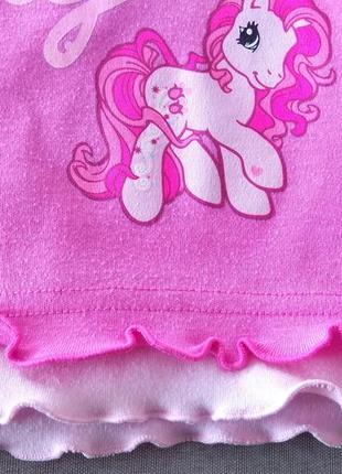 Розовая футболка my little pony р. 3-4 года3 фото