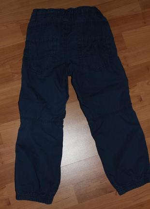 Тонкі котонові штани h&m, 4-5р. (110см)2 фото