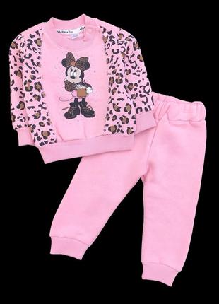Костюм 2в1: світшот, штани "мінні", трьохнитка з начосом тм "donino" (реглан або світшот і штани)