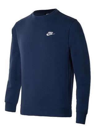 Чоловічий світшот nike club crw bb синій білий xl (7dbv2662-410 xl)