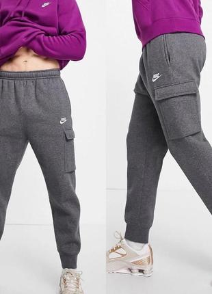 Штани nike club fleece cuffed cargo sweatpants3 фото