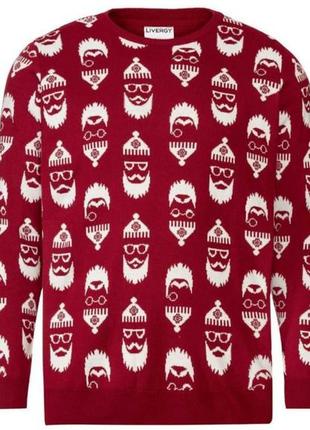 Мужской рождественский свитер батал livergy® германия размер xxl 3xl 4xl