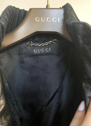 Кожаный бомбер gucci оригинал6 фото