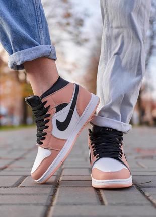 Nike air jordan 1 retro mid peach fur 1 899 грн.2 фото